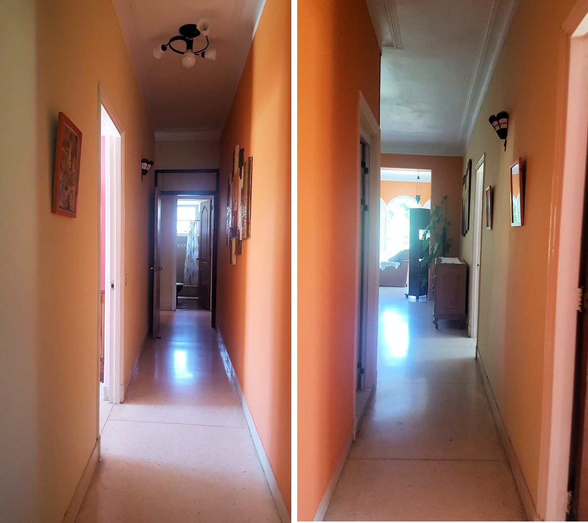 Both views from the hall